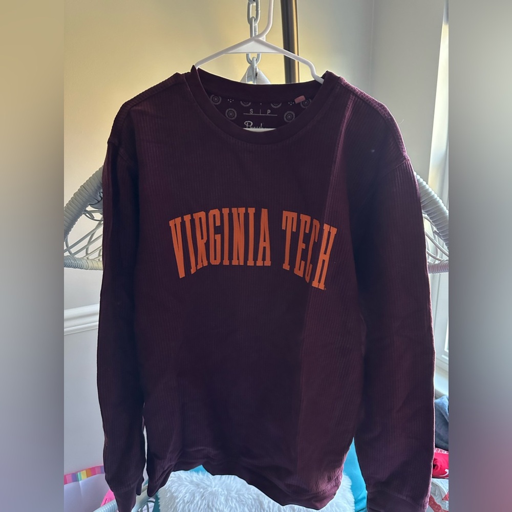Virginia Tech Women’s Small Maroon Felt Sweatshirt